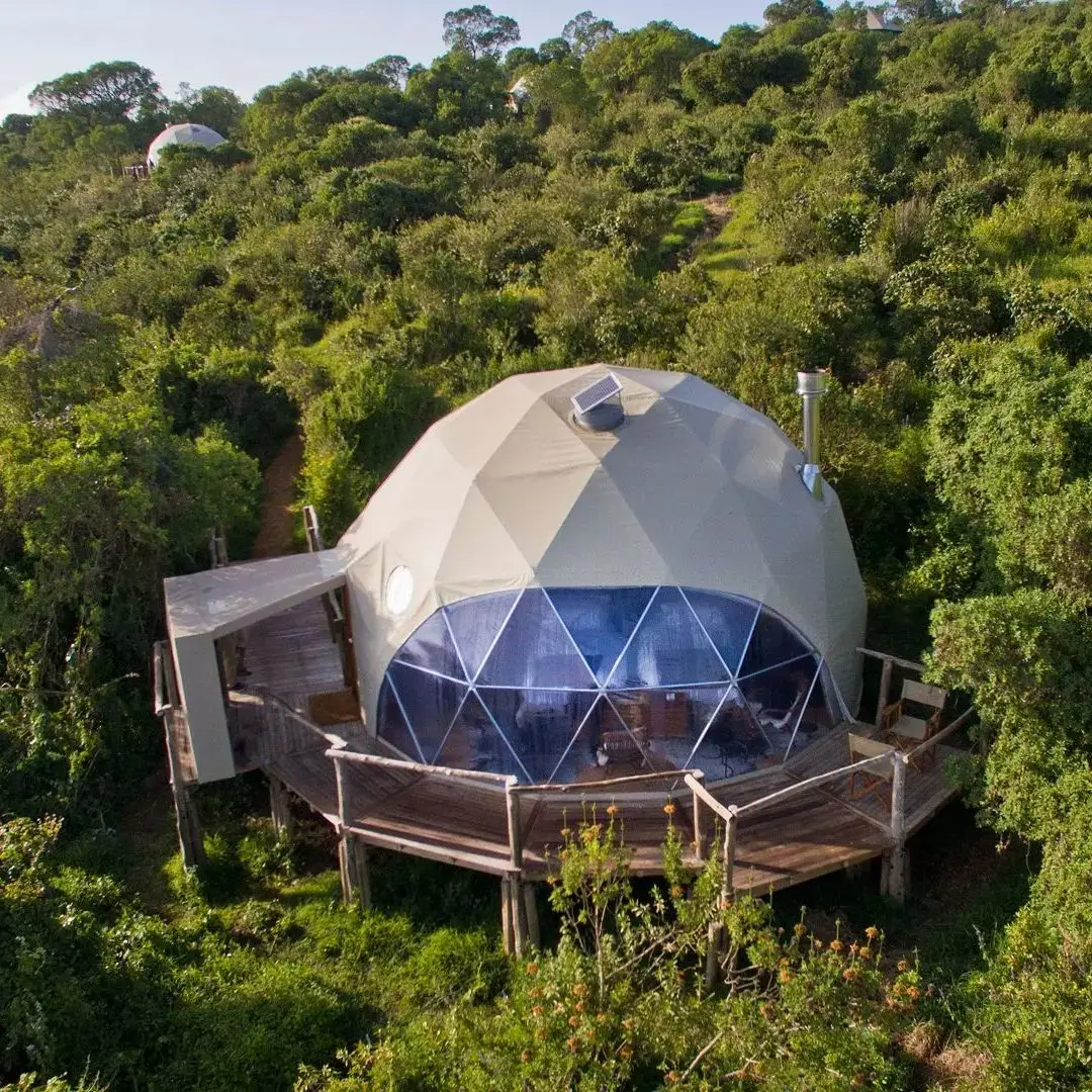 Cupola geodetica Manor Serra Tenda Resort Vacanze Glamping Esterno Tenda Rotonda Trasparente Cielo Stellato Cupola di Hotel di Lusso - immagine 4