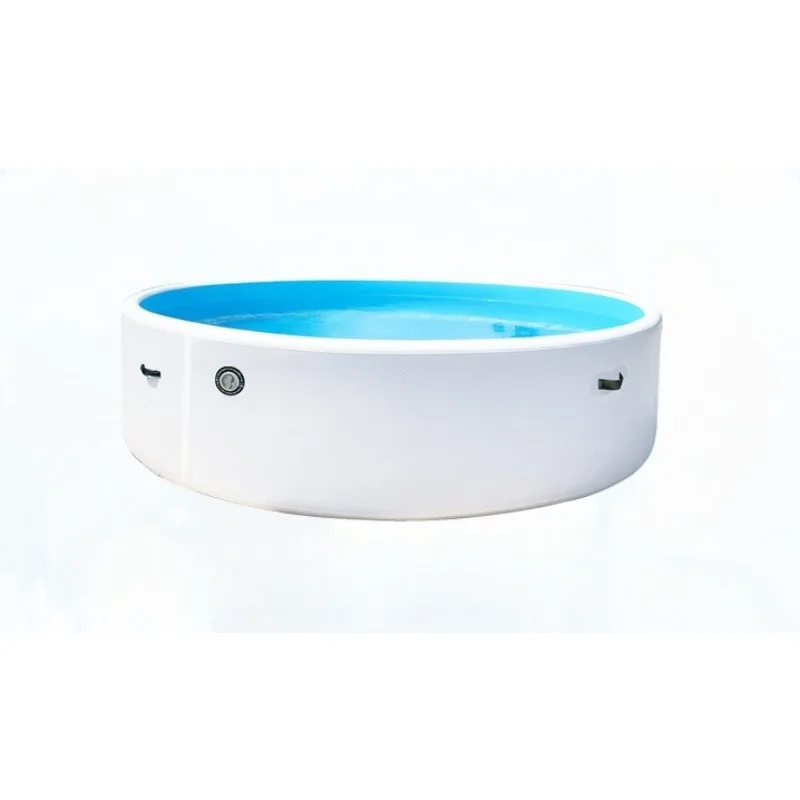 Piscina Rotonda Gonfiabile in Monofilamento da 300x100 cm, Piscina Familiare all'Aperto, Ideale per il Divertimento Acquatico Estivo in Giardino - immagine 7