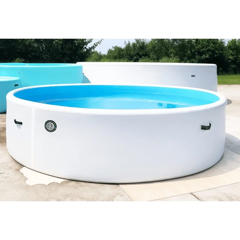 Piscina Rotonda Gonfiabile in Monofilamento da 300x100 cm, Piscina Familiare all'Aperto, Ideale per il Divertimento Acquatico Estivo in Giardino - immagine 6