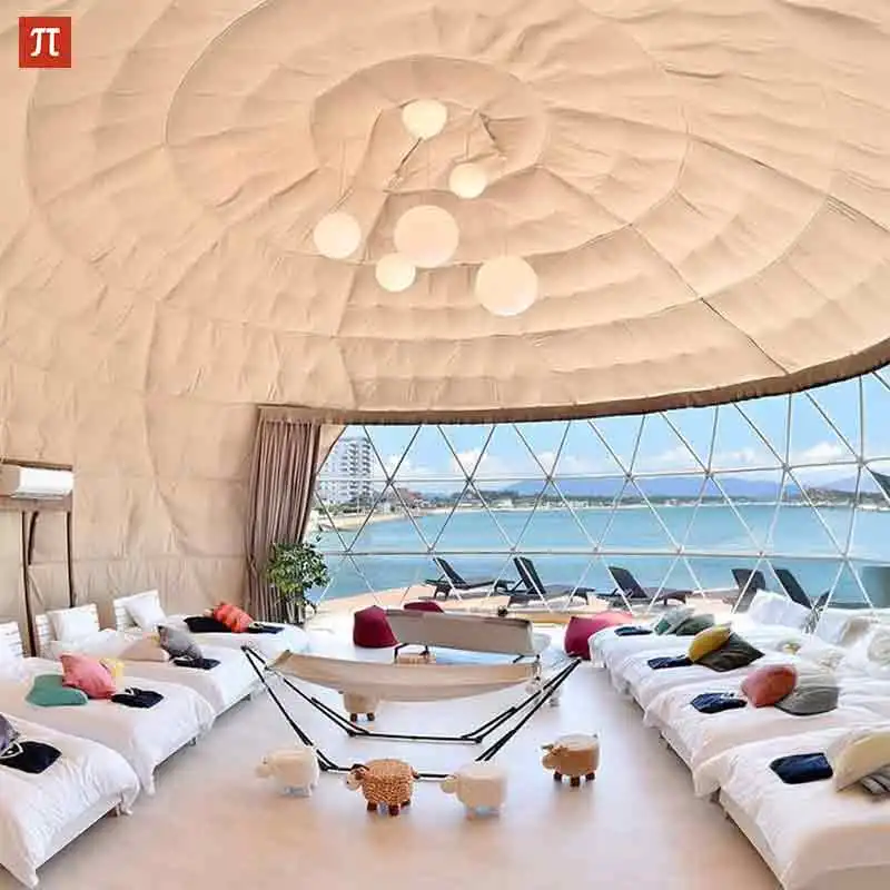 Cupola geodetica Manor Serra Tenda Resort Vacanze Glamping Esterno Tenda Rotonda Trasparente Cielo Stellato Cupola di Hotel di Lusso - immagine 6