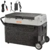 SucceBuy 35L/45L/55L Frigorifero Portatile Pieghevole per Auto con Ruote Congelatore a Compressore per Campeggio Picnic