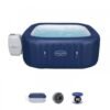BESTWAY Lay-Z-Spa Hawaii AirJet Idromassaggio Gonfiabile - 4-6 Persone - Quadrato 180 x 180 x 71 cm - 140 Getti