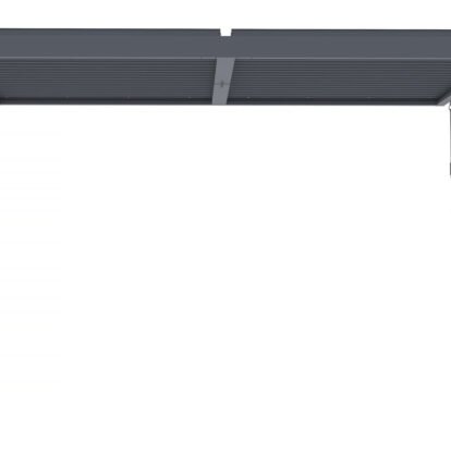 Pergola bioclimatica inclinata con LED "windsor" - 3 x 4 m - antracite
