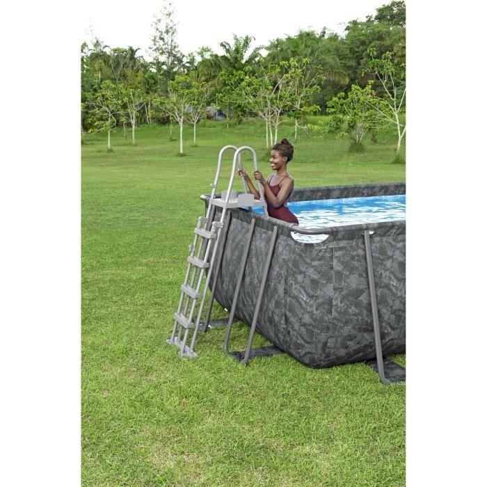 Set piscina fuori terra BESTWAY APX 365 - 549 x 274 x 132 cm - Rettangolare (filtro a sabbia, 250g poliesfera, scala, copertura) - immagine 5
