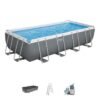 Set piscina fuori terra BESTWAY Steel Pro Max - 549 x 274 x 122 cm - Rettangolare (filtro a sabbia, scala, copertura)