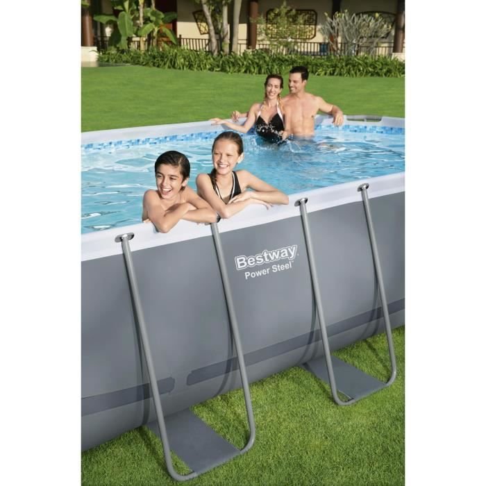 BESTWAY Steel Pro Max™ Set Piscina Ovale Fuori Terra - 549 x 274 x 122 cm - Ovale (Filtro a Cartuccia, Copertura, Scaletta) - immagine 3