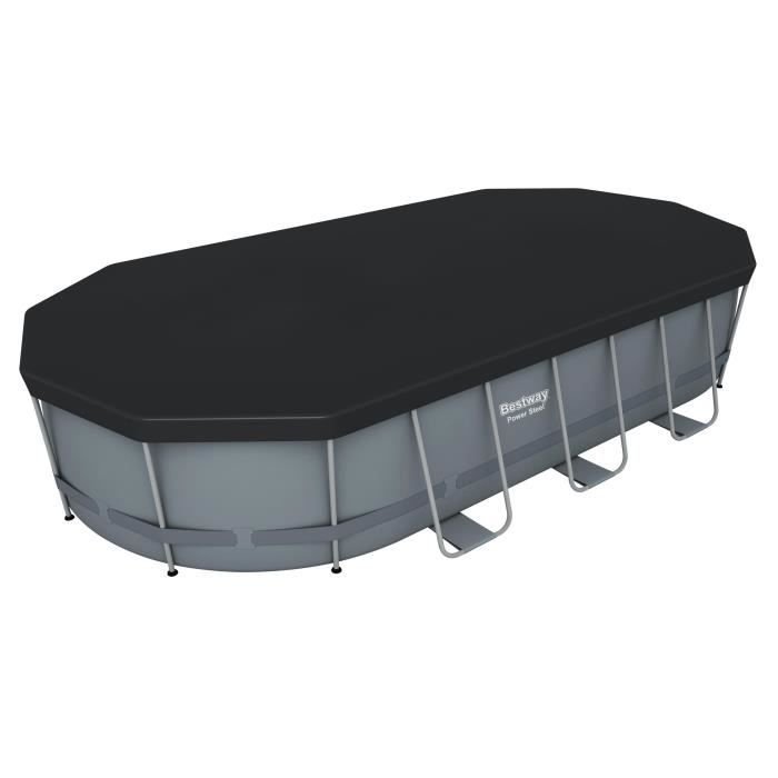 BESTWAY Steel Pro Max™ Set Piscina Ovale Fuori Terra - 549 x 274 x 122 cm - Ovale (Filtro a Cartuccia, Copertura, Scaletta) - immagine 5