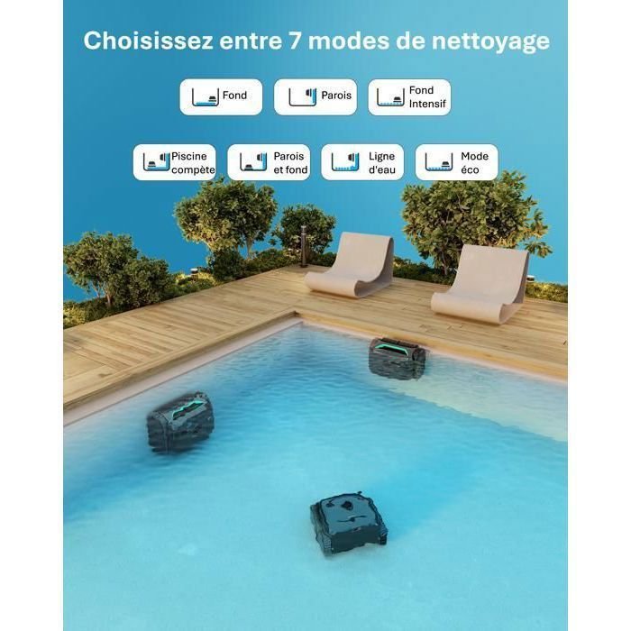 Robot Piscina a Batteria Wybot C2 - Doppia Filtrazione Ultrafine - Lunga Durata della Batteria - App per Smartphone - immagine 2