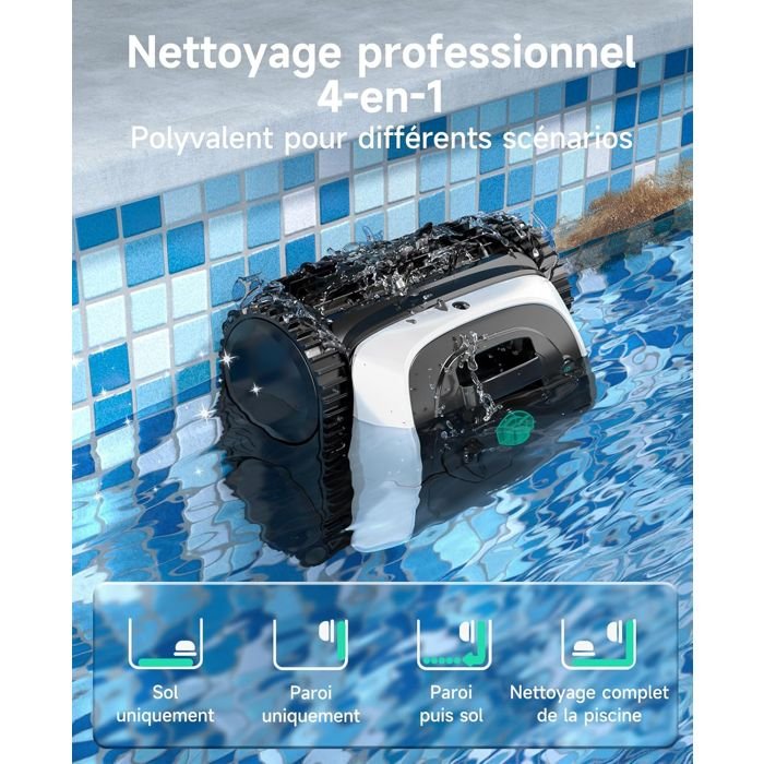 Robot Piscina WYBOT Osprey 800 - Senza Fili - 150 Min Autonomia - Filtrazione 180 Micron - immagine 2