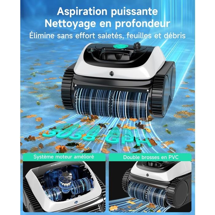 Robot Piscina WYBOT Osprey 800 - Senza Fili - 150 Min Autonomia - Filtrazione 180 Micron - immagine 5