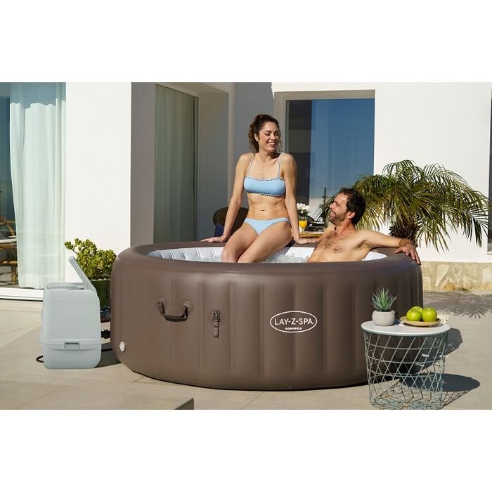 BESTWAY Lay-Z-Spa Dominica Vasca Idromassaggio Gonfiabile 4-6 Persone - 196x71 cm - Rotonda - immagine 4