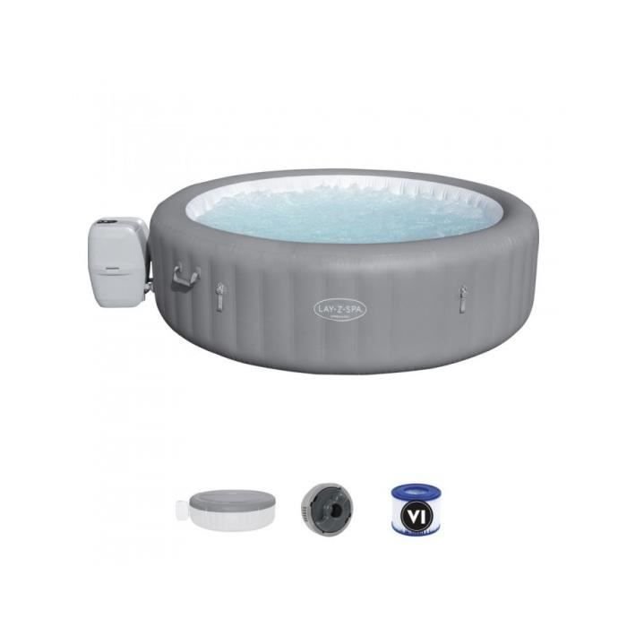 Jacuzzi gonfiabile BESTWAY Lay-Z-Spa Grenada 236 x 71 cm - 6-8 persone - Rotondo (Copertura, cartuccia e diffusore)