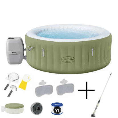BESTWAY Lay-Z-Spa Acapulco AirJet Idromassaggio Gonfiabile Rotondo 175x66 cm + Aspiratore Aquascan