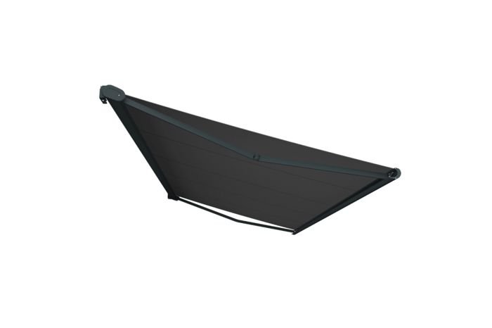 Tenda a cassone completo PROTECT 2 LED Grigio 6x3,5 m Motorizzata + LED - Tessuto Grigio