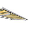 Tenda da sole manuale a semicassetta 4 x 3 m per terrazzo - Grigio-Giallo
