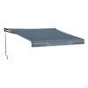 Tenda da sole SAULE 3,5 × 3m - Tessuto antracite e struttura grigia