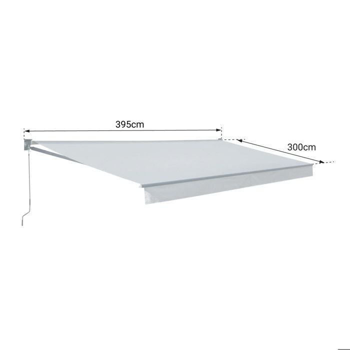 Tenda da sole SAULE 3,95 × 3m - Tessuto antracite e struttura grigia - immagine 5