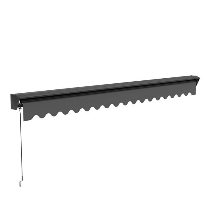 Tenda da sole a semicassetta 2,5 x 2 m in alluminio grigio - Oviala - immagine 5
