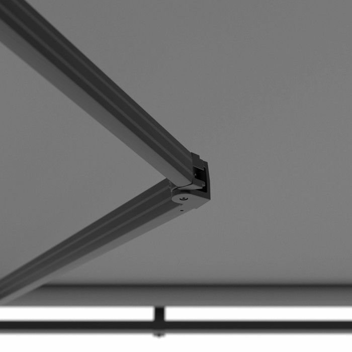 Tenda da sole a semicassetta 2,5 x 2 m in alluminio grigio - Oviala - immagine 6