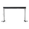 Tenda a bracci con cassetta completa 3 x 4 m in Alluminio Grigio Antracite - Oviala