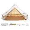 Tenda da Campeggio in Tela di Cotone VEVOR con Foro per Stufa, Tenda Yurt da 7 m, Tenda Glamping, Tenda Bell Impermeabile, Tenda Bell in Tela di Cotone Impermeabile per Campeggio Familiare, Caccia e Feste all'Aperto 4 Stagioni
